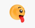 Emoji 069 Smiling With Stuck-Out Tongue 3D 모델 