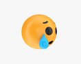 Emoji 072 Crying With Tear 3D-Modell