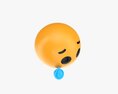 Emoji 072 Crying With Tear 3Dモデル