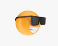 Emoji 073 Laughing With Glasses 3D-Modell
