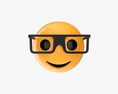 Emoji 074 Smiling With Glasses Modello 3D
