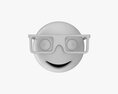 Emoji 074 Smiling With Glasses 3D-Modell