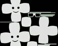 Emoji 074 Smiling With Glasses 3D 모델 