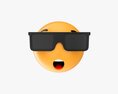 Emoji 075 Speechless With Teeth Tongue Glasses Modelo 3d