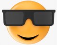 Emoji 076 Smiling With Glasses Modèle 3d
