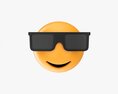Emoji 076 Smiling With Glasses 3Dモデル