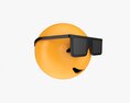Emoji 076 Smiling With Glasses 3D 모델 