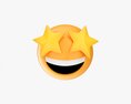 Emoji 077 Laughing With Star Shaped Eyes Modelo 3d