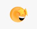 Emoji 077 Laughing With Star Shaped Eyes 3Dモデル
