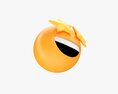 Emoji 077 Laughing With Star Shaped Eyes 3Dモデル