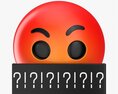 Emoji 078 Angry With Mouth Covered Modelo 3d
