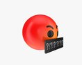 Emoji 078 Angry With Mouth Covered 3d model