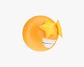 Emoji 079 Laughing With Star Shaped Eyes Modèle 3d
