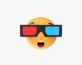 Emoji 080 Speechless With Rectangular Glasses Modello 3D