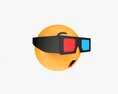 Emoji 080 Speechless With Rectangular Glasses 3D 모델 