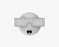 Emoji 080 Speechless With Rectangular Glasses Modèle 3d