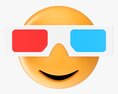 Emoji 081 Smiling With Rectangular Glasses 3D模型