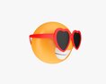 Emoji 082 Laughing With Heart Shaped Glasses Modèle 3d