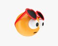 Emoji 083 With Protruding Eyes And Heart Shaped Glasses 3D 모델 