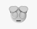 Emoji 083 With Protruding Eyes And Heart Shaped Glasses 3D模型