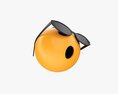 Emoji 084 Speechless With Oval Glasses Modèle 3d