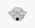 Emoji 084 Speechless With Oval Glasses Modèle 3d