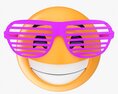 Emoji 086  Laughing With Party Glasses Modelo 3d
