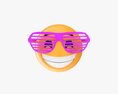 Emoji 086  Laughing With Party Glasses Modello 3D