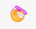 Emoji 086  Laughing With Party Glasses Modèle 3d