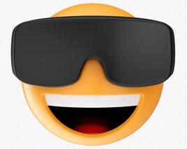Emoji 087  Laughing With Diving Glasses 3D模型