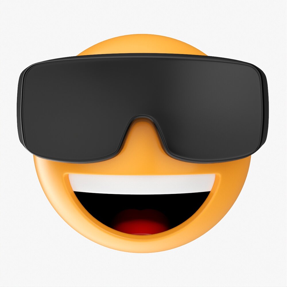 Emoji 087  Laughing With Diving Glasses 3Dモデル