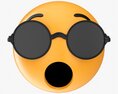 Emoji 088 Speechless With Round Glasses Modelo 3D