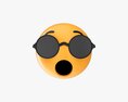 Emoji 088 Speechless With Round Glasses 3D 모델 