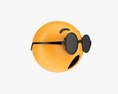 Emoji 088 Speechless With Round Glasses Modelo 3D