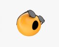 Emoji 088 Speechless With Round Glasses 3D модель