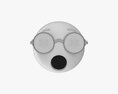Emoji 088 Speechless With Round Glasses Modelo 3d