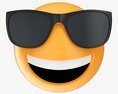 Emoji 089  Laughing With Sunglasses Modello 3D