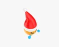 Emoji 091  Laughing With Santa Hat Modello 3D