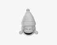 Emoji 091  Laughing With Santa Hat 3d model