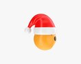 Emoji 092  Fearful With Santa Hat Modelo 3d
