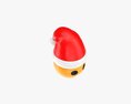 Emoji 092  Fearful With Santa Hat 3d model