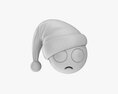 Emoji 093 Disappointed With Santa Hat Modello 3D