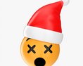 Emoji 094 Dizzy With Santa Hat 3Dモデル