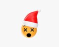 Emoji 094 Dizzy With Santa Hat Modelo 3D