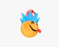 Emoji 096 Yum With Elf Hat 3d model