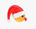 Emoji 097 Kissing Heart With Santa Hat Modelo 3d