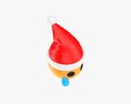 Emoji 098 Crying With Tear And Santa Hat Modelo 3D