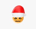 Emoji 099 Confounded With Santa Hat 3D模型