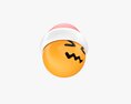 Emoji 099 Confounded With Santa Hat Modèle 3d