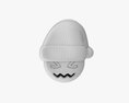 Emoji 099 Confounded With Santa Hat 3D-Modell
